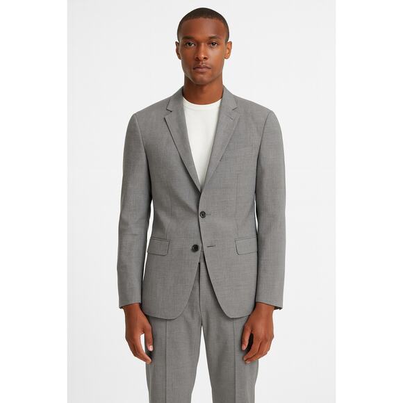 Banana Republic Mens 42R Tailored Fit Sport Coat Grey Blazer Preppy Classic - Picture 1 of 15